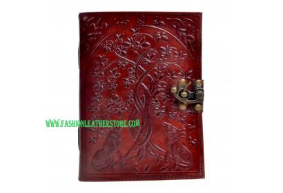 New Handmade leather journal wolf tree diary leather journal notebook